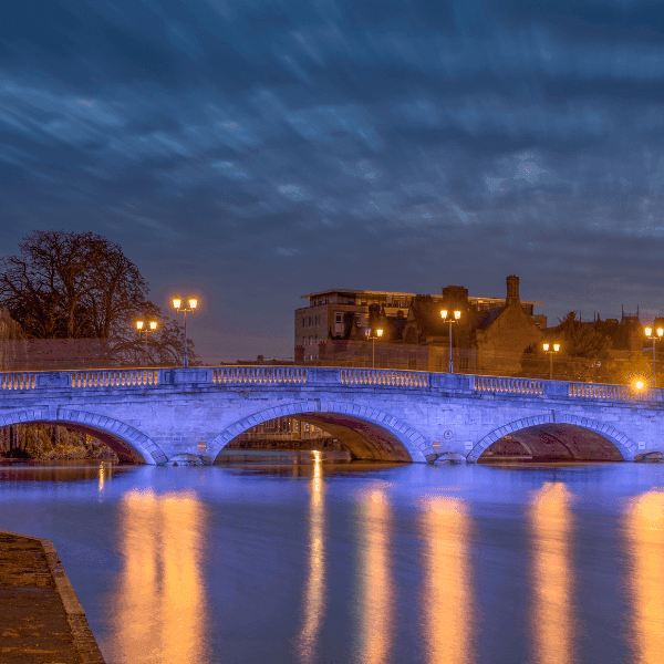 Bideford Town at night